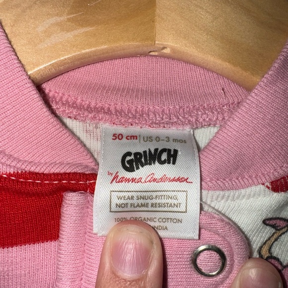 Hanna Andersson 0-3 months Dr. Seuss Grinch Baby Zip Sleeper - Picture 2 of 5